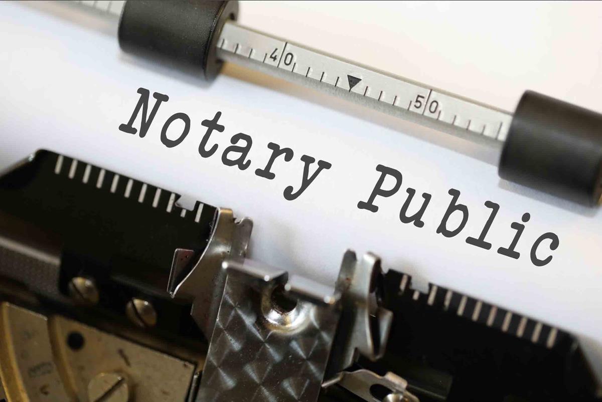 Notary Public - Typewriter image