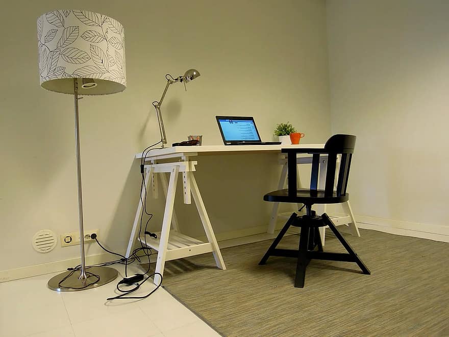 workbench, ikea, chair, office chair, decor, computer, table ...