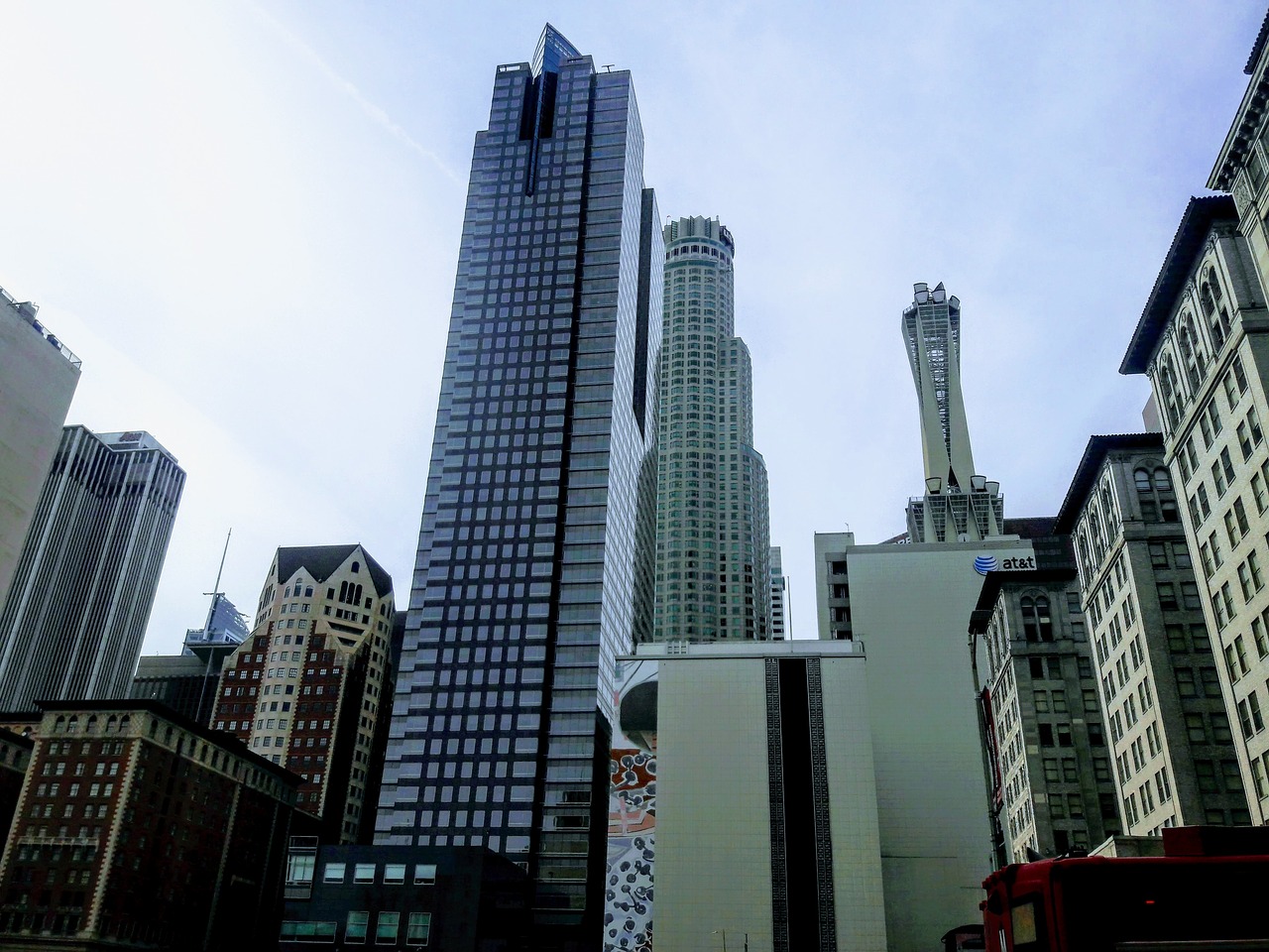 Downtown los angeles,cityscape,skyline,big buildings,big city ...