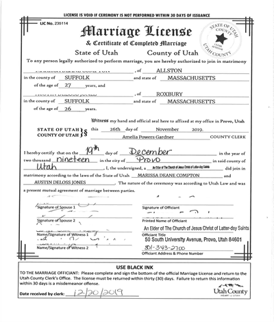 如何领美国结婚证